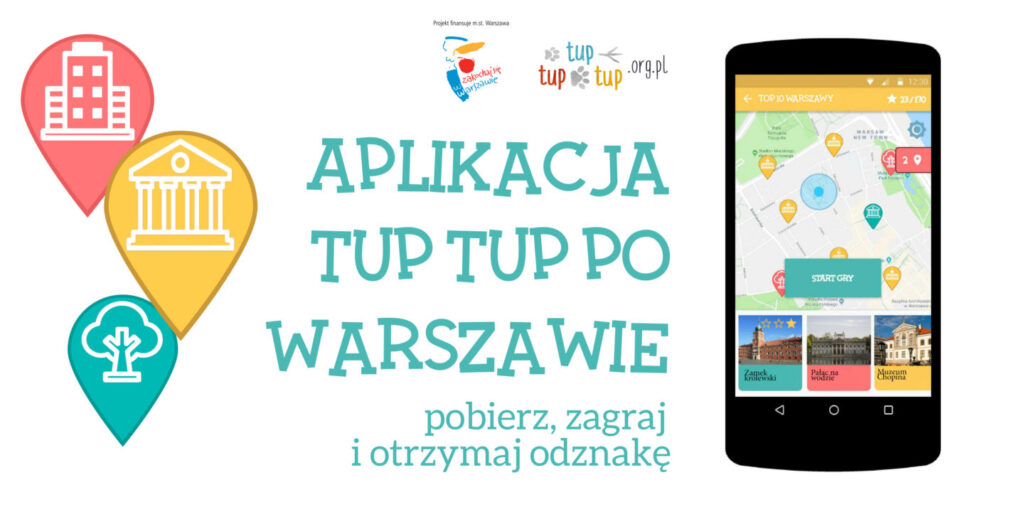 Aplikacja Tup tup po warszawie obrazek
