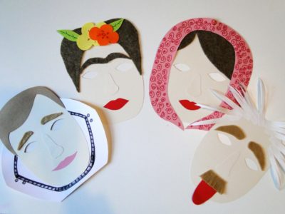 Masks of famous people