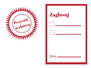 Wybory dla najmłodszych 2 zestaw dla małego wyborcy, biało-czerwony