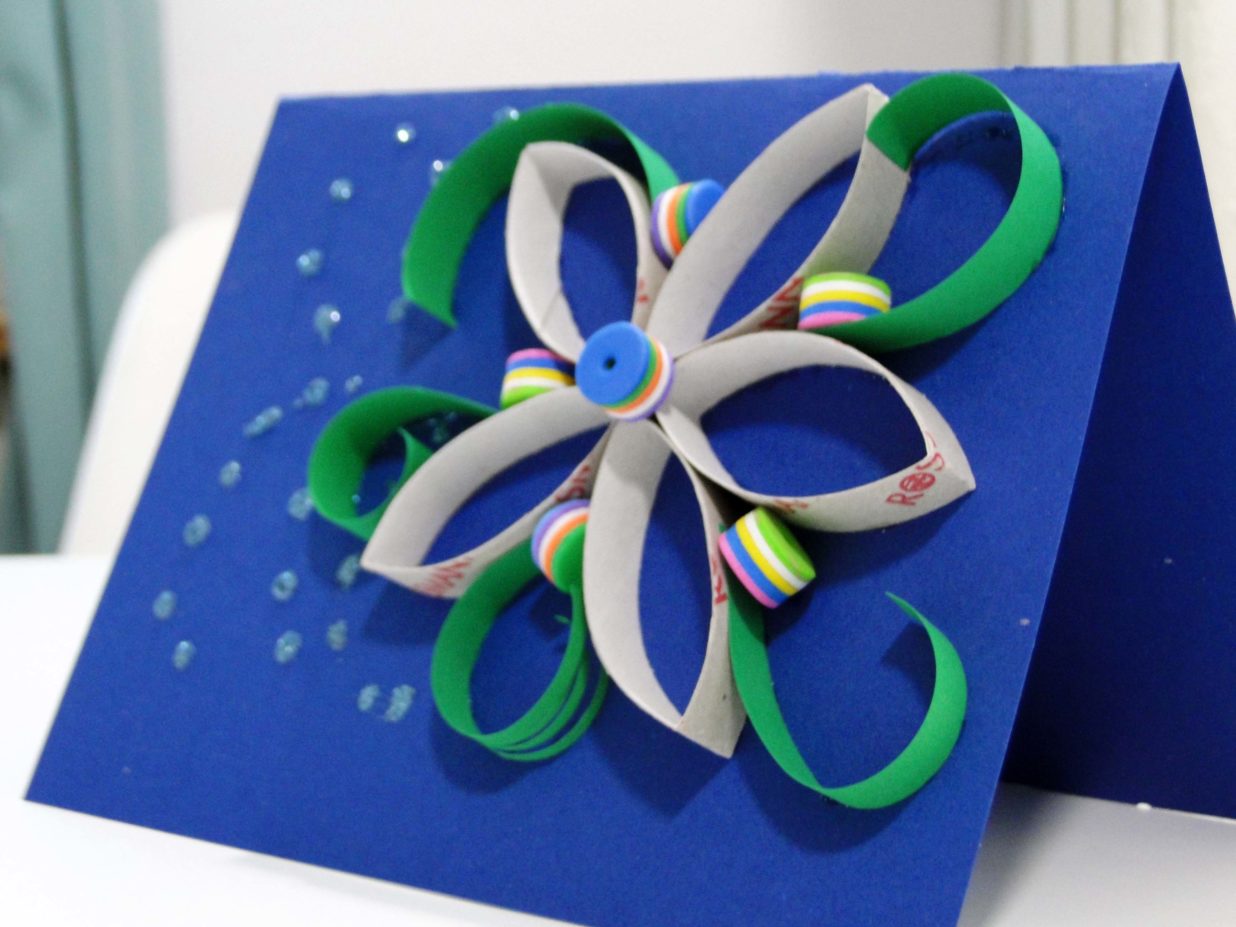 A card made of upcycling