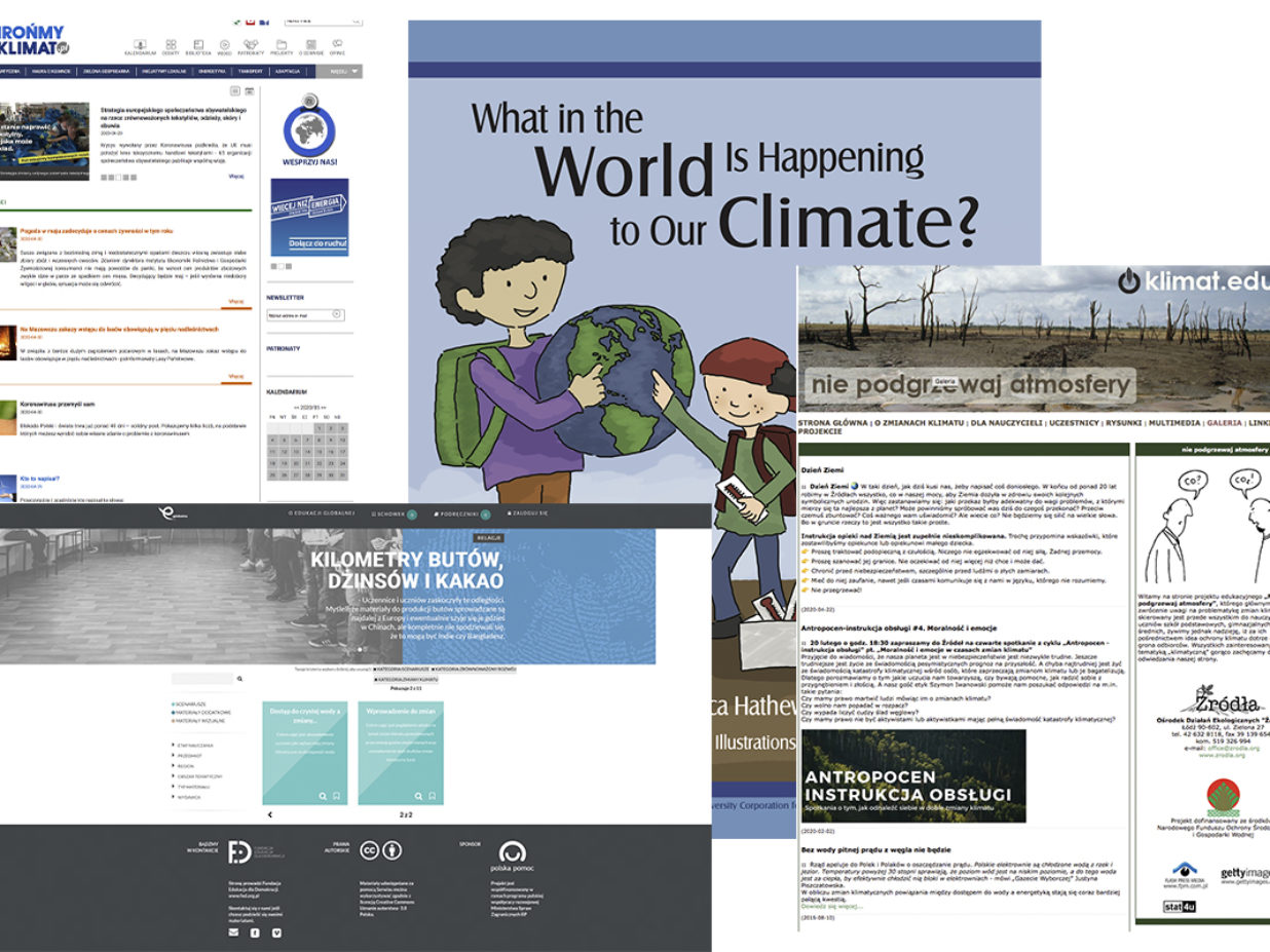 Źródła internetowe o zmianach klimatu dla nauczycieli