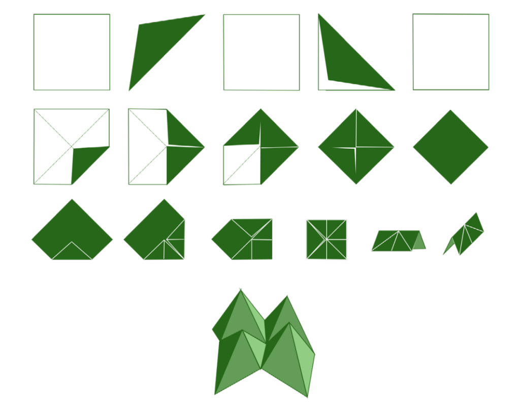 wzór składania - origami klimatyczne