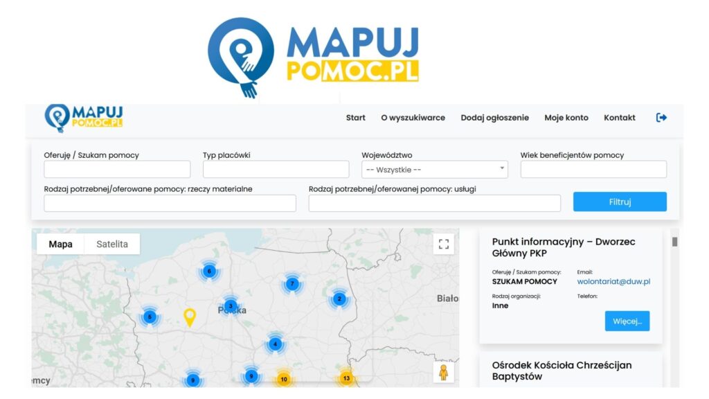 Rusza platforma MapujPomoc.pl