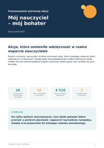 Podsumowanie_Moj_nauczyciel_moj_bohater_2025_2026 pierwsza strona raportu